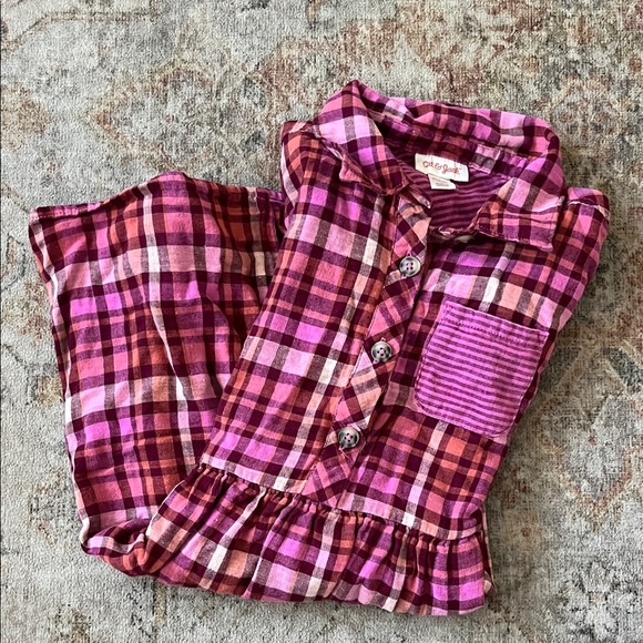 Cat & Jack Other - Cat and Jack Pink Plaid Button-Up Dress